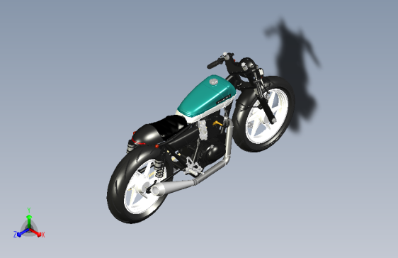 本田摩托车honda gl100 cafe racer stp