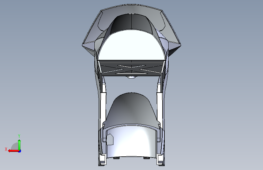 运动摩托车 SolidWorks stp 背面视图