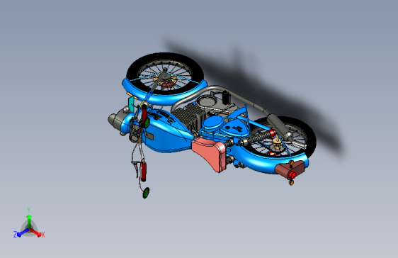 子弹头摩托车-350-经典 catia