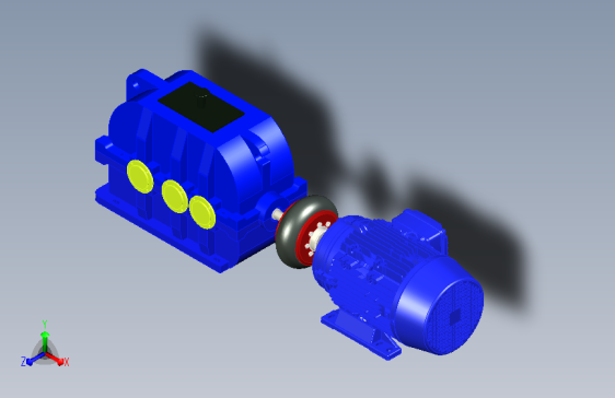 斜齿轮电机减速器触发器 inventor