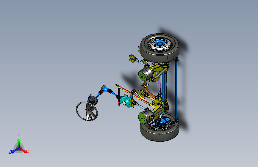 汽车前悬挂和转向系统设计 CATIA STP