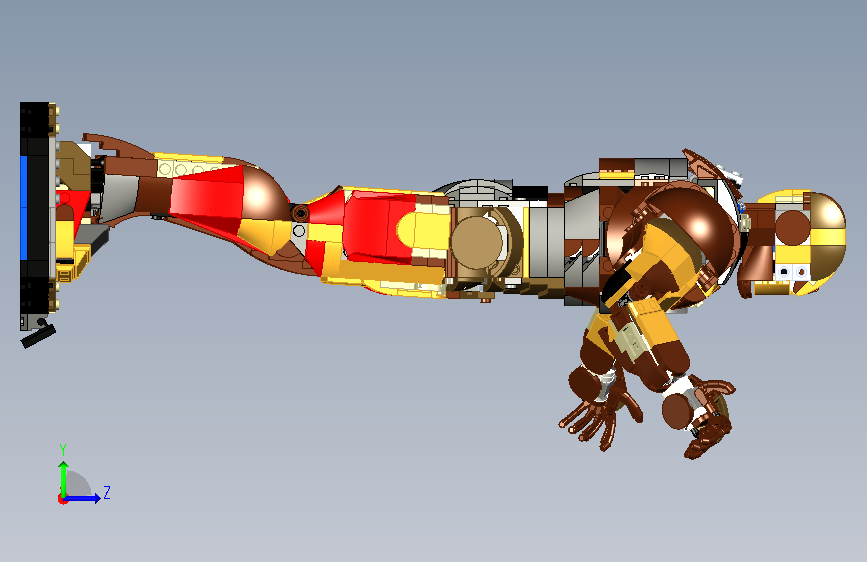 Iron man 76344钢铁侠MK3立体拼装模型 左侧视图