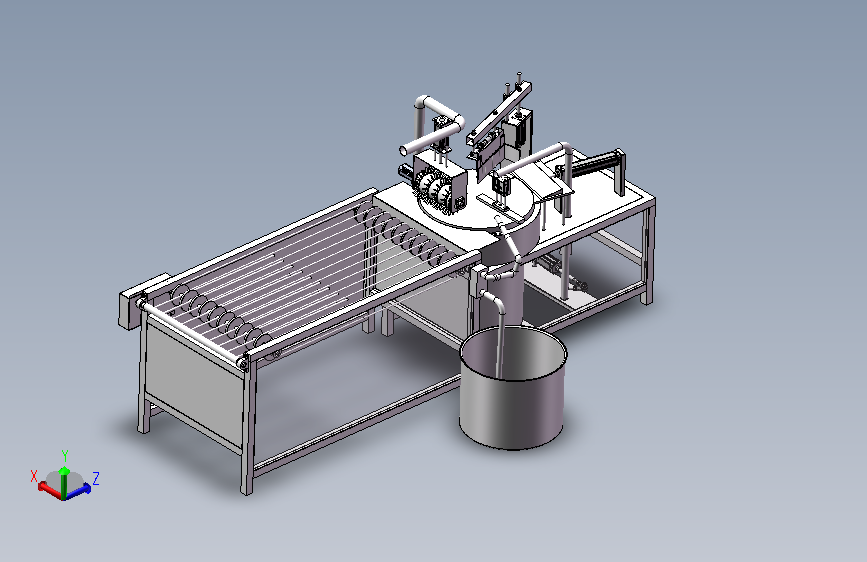 全自动煎饼机三维SolidWorks图+CAD图