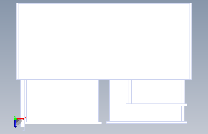 金属板-3门衣柜 sw16 俯视图