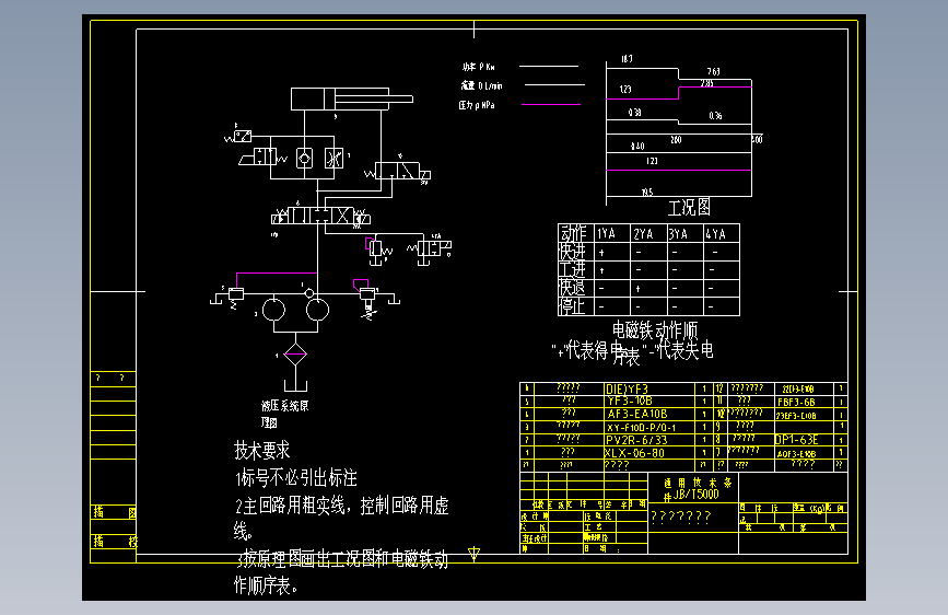 一种液压原理图 cad
