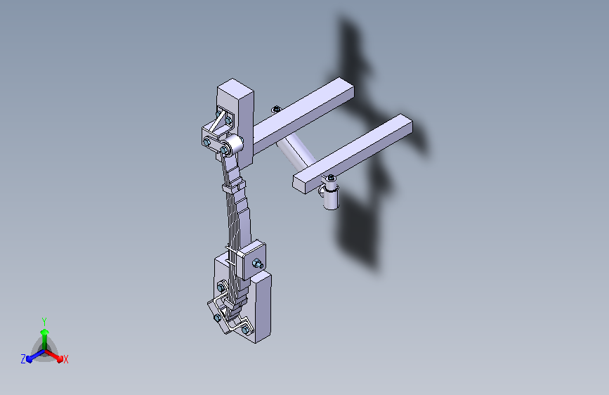 带抛物线形板簧的后悬架 catia