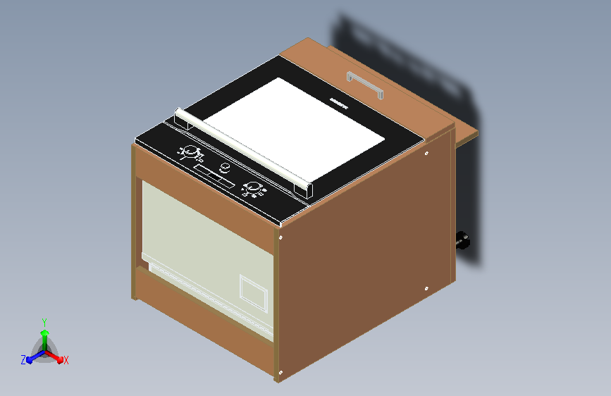 厨房底座橱柜dk 60-带烤箱-1inventor