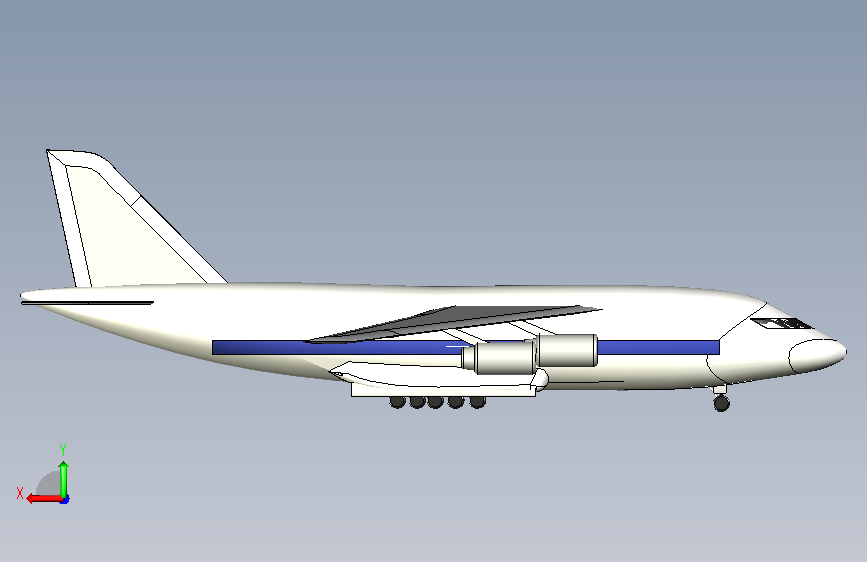 004-客机-安东诺夫 An-124 STEP 背面视图