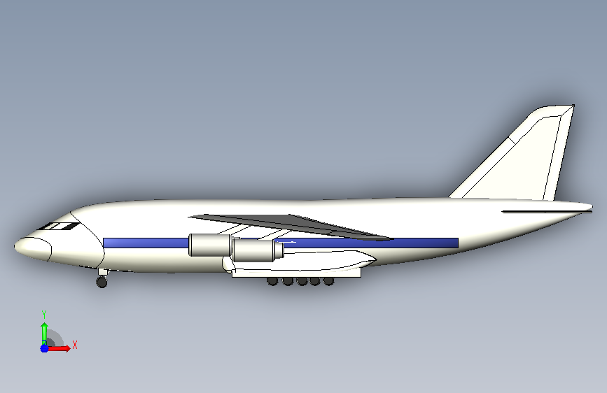 004-客机-安东诺夫 An-124 STEP 正面视图