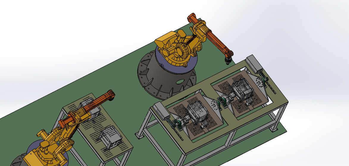 机器人自动化焊接设备 Solidworks 2013 模型图纸下载 懒石网