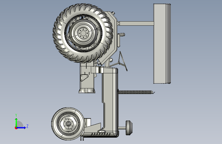 拖拉机2 catia 左侧视图