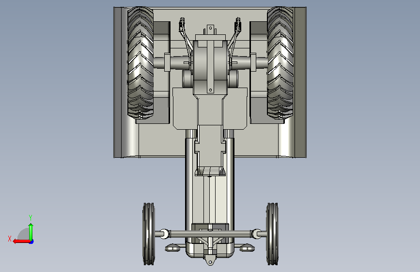 拖拉机2 catia 背面视图