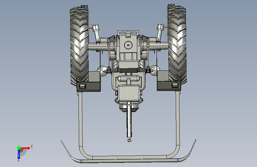 拖拉机2 catia 俯视图