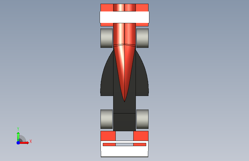026-F1赛车-STEP STL 正面视图