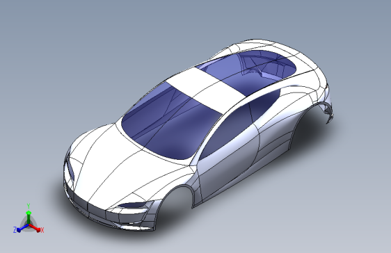 Tesla Roadster 表面建模