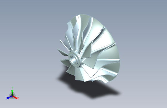 离心压缩机叶轮-4 6 STP STL CATIA