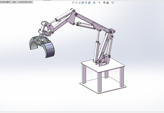 液压抓斗式机械手设计