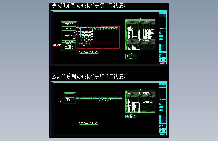 样图-UL、EN火灾报警系统图