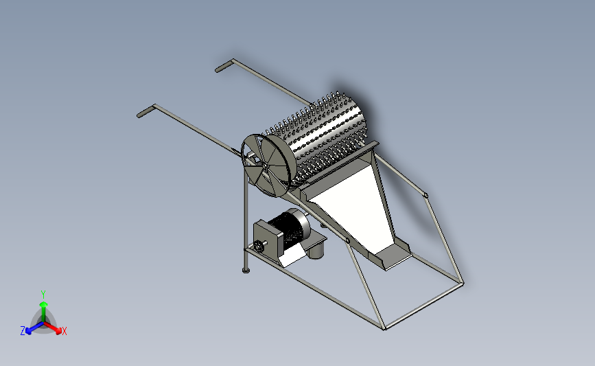 脱粒机3D模型图