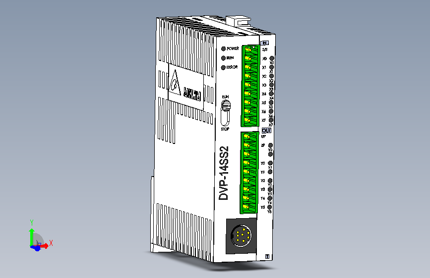005-PLC-DVP14SS2T SW 主视图