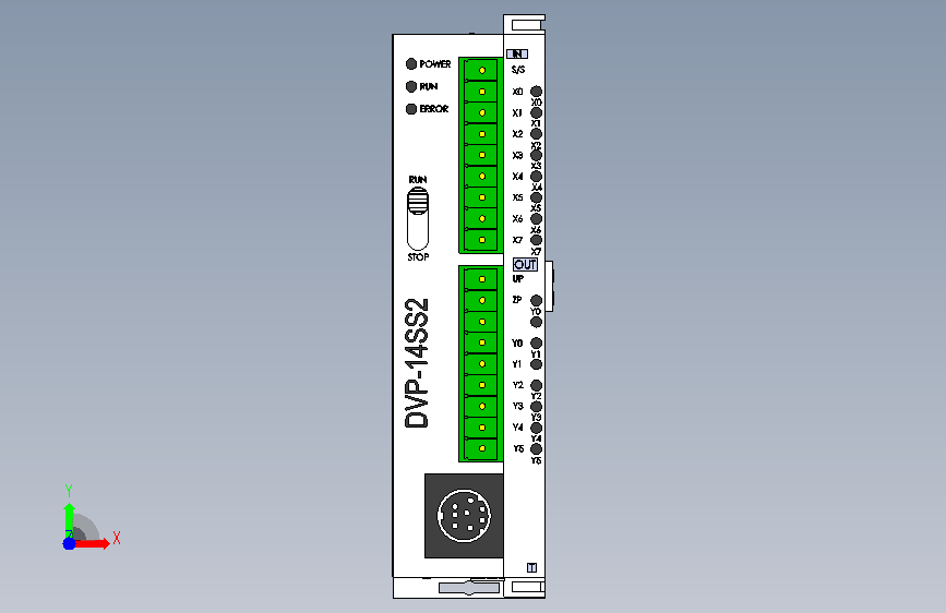 005-PLC-DVP14SS2T SW 正面视图