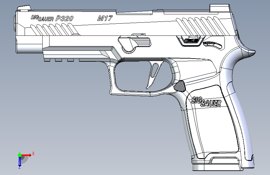SIG–P320(M17) 俯视图