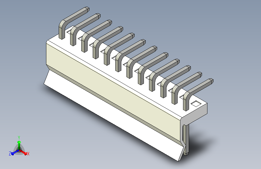 196-JST接口-CH THRU (R)12PIN 3.96MM STEP 主视图