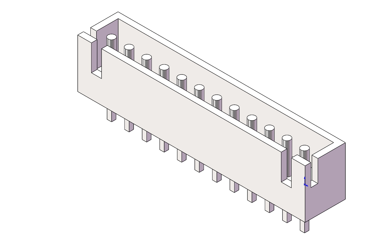 391-JST接口-XH-M-ST-12-PIN STEP