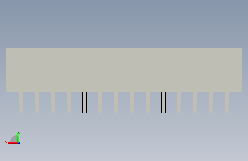 393-JST接口-XH-M-ST-14-PIN STEP 背面视图