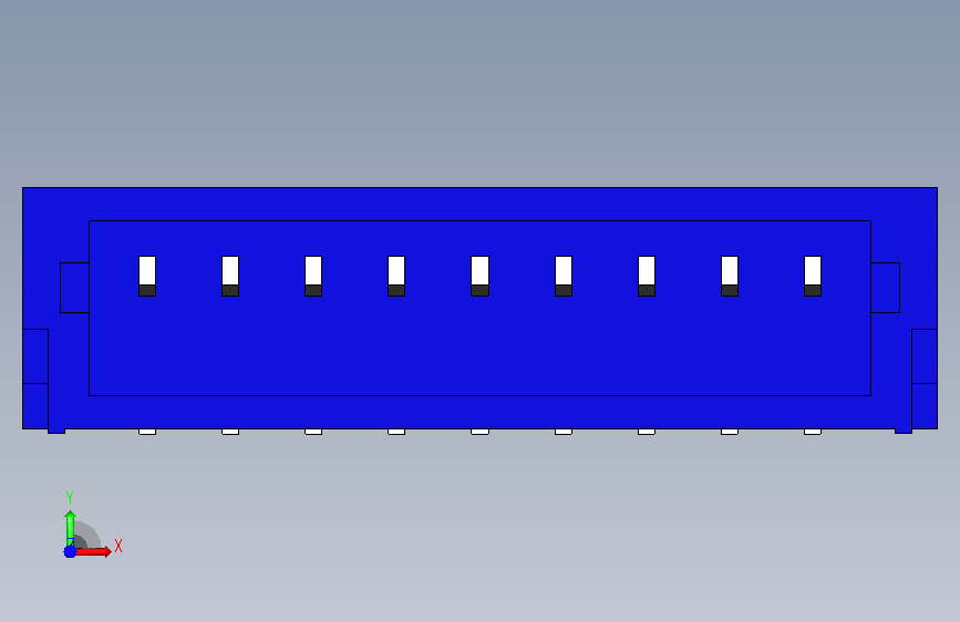 460-JST接口-SM09B-SRSS-TB STEP 正面视图