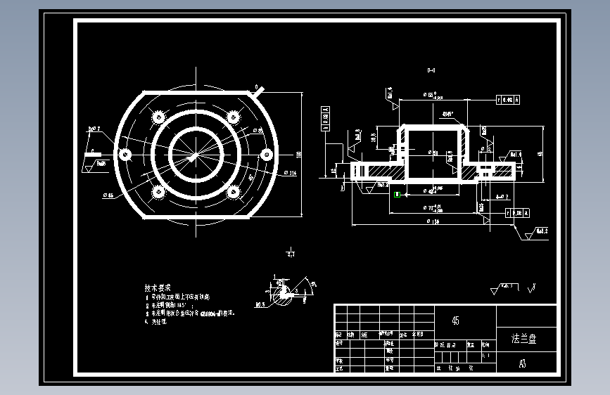 法兰盘工艺及铣两侧面夹具设计=1837858=520 主视图