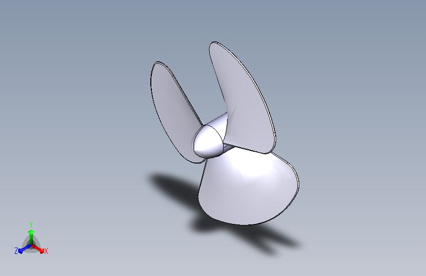3叶螺旋桨，6个叶片 catia