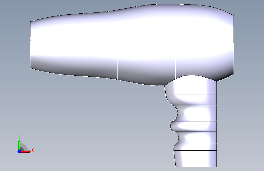 008-吹风机-CATIA 正面视图