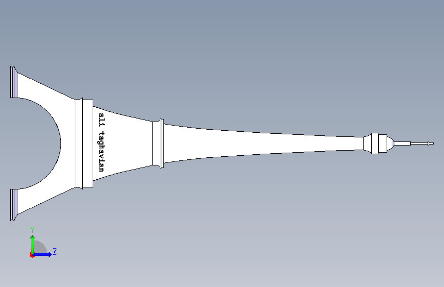 006-埃菲尔铁塔-CATIA 左侧视图