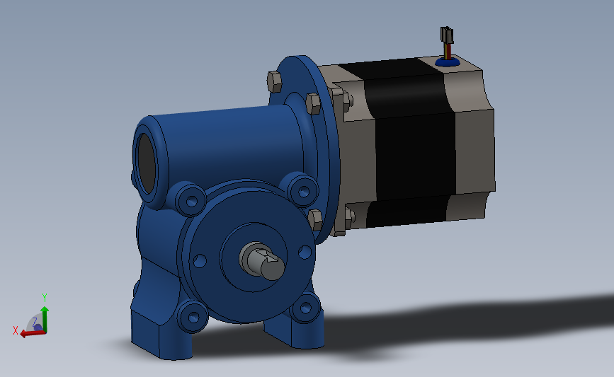 带蜗杆变速箱的步进电机