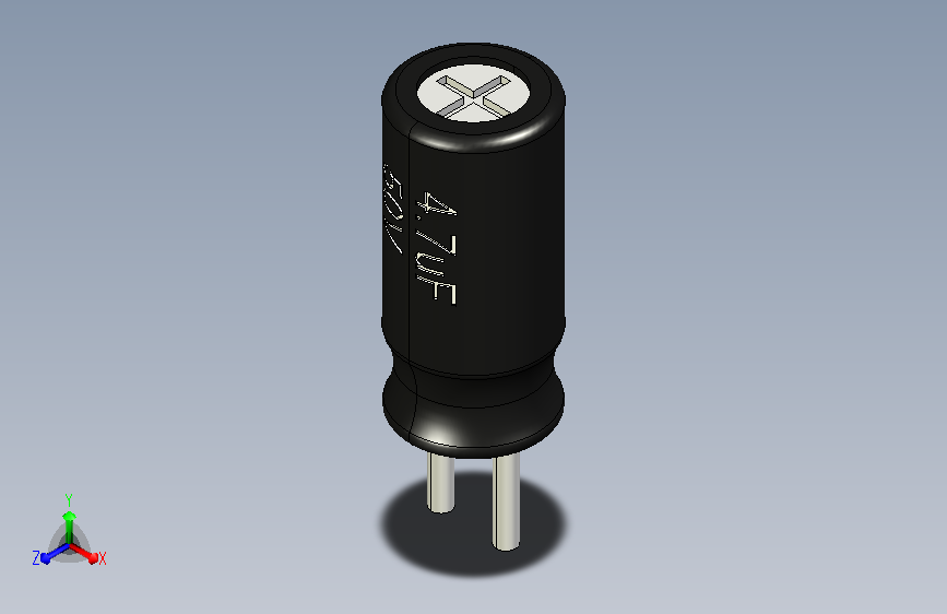 Capacitor 4.7uF 50V film.STEP_电容 4.7微法 50V 薄膜_.