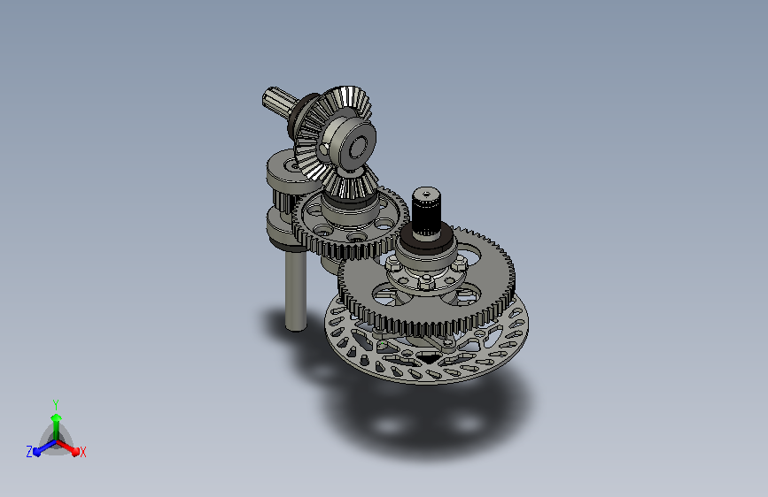 Four wheel drive transmission, rear gearbox&transfer case.stp_四轮驱动传动系统，后桥变速箱&分动箱。