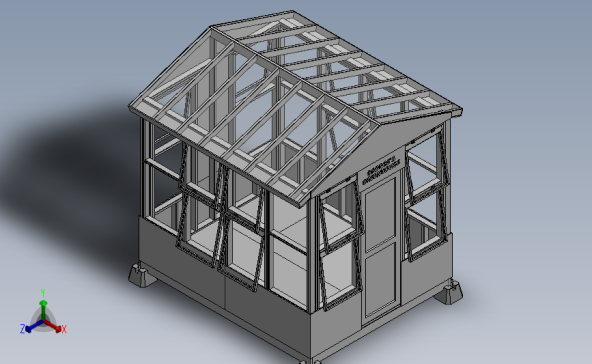 微型温室植物栽培房SolidWorks