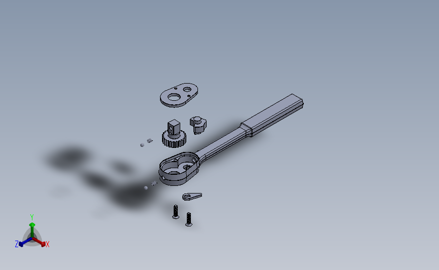 棘轮扳手SolidWorks