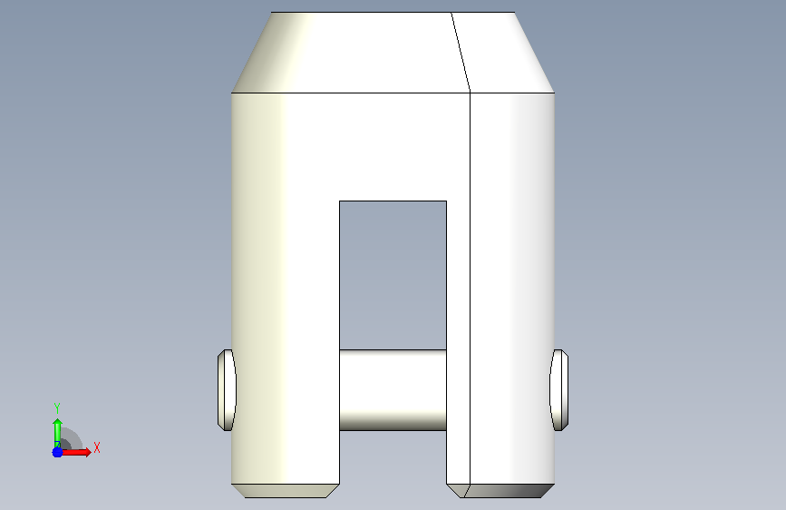 34.VALVE STEM CONNNECTOR.CATPart_34.阀杆连接器.CATPart 正面视图