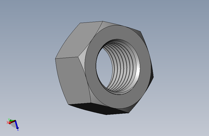 91423A210_Fine-Thread Medium-Strength Steel Hex Nut.SLDPRT_91423A210_细牙中等强度钢六角螺母