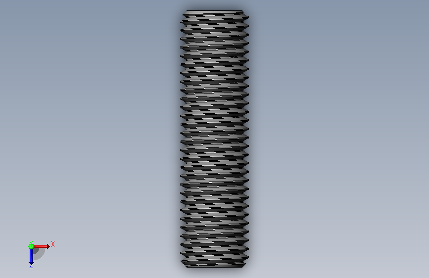 93805A518_18-8 Stainless Steel Threaded Rod.SLDPRT_93805A518_18-8 不锈钢螺纹杆
