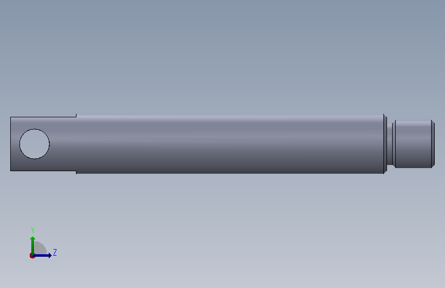 Piston Rod.SLDPRT_1_活塞杆_1 左侧视图
