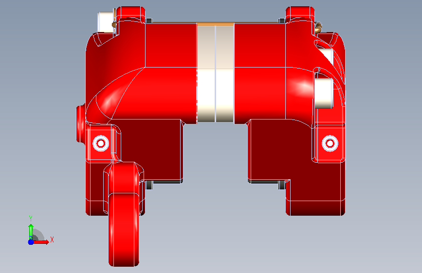 刹车卡钳3 sw20 正面视图