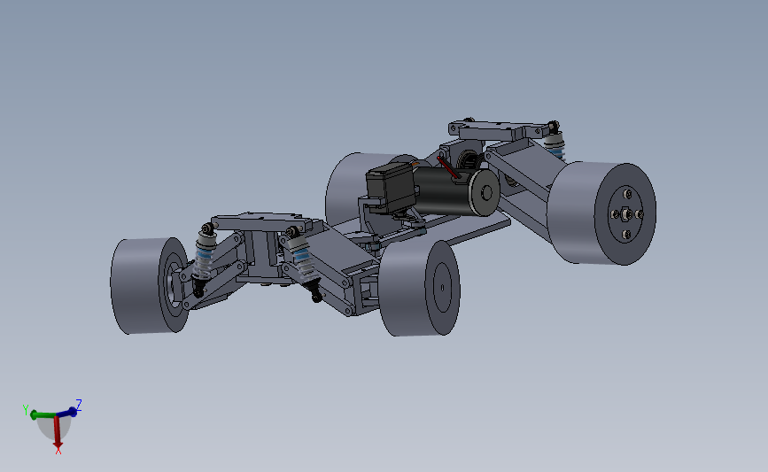 四轮驱动带避震的遥控汽车SolidWorks