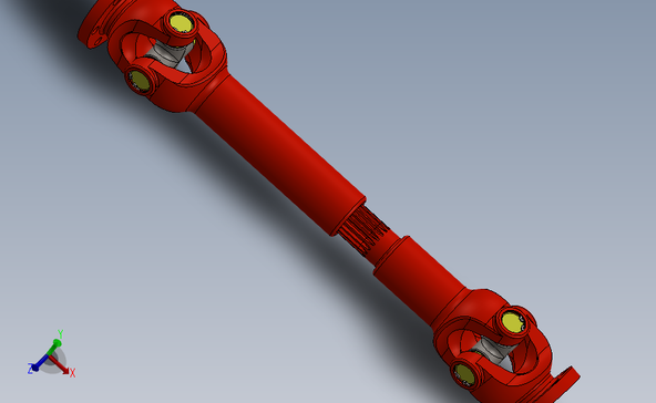 传动轴卡车万向节传动装置SolidWorks