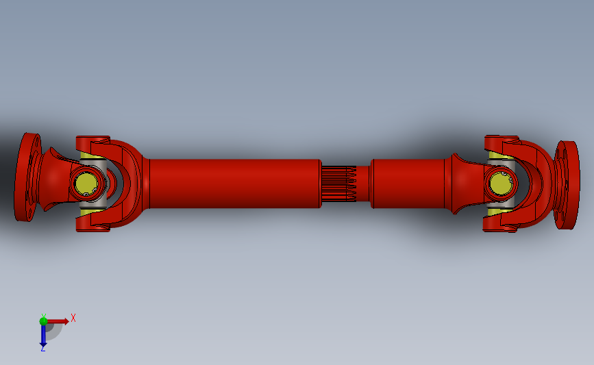 传动轴卡车万向节传动装置SolidWorks