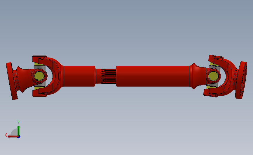 传动轴卡车万向节传动装置SolidWorks