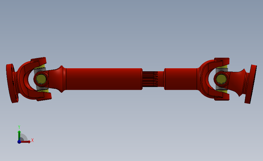 传动轴卡车万向节传动装置SolidWorks