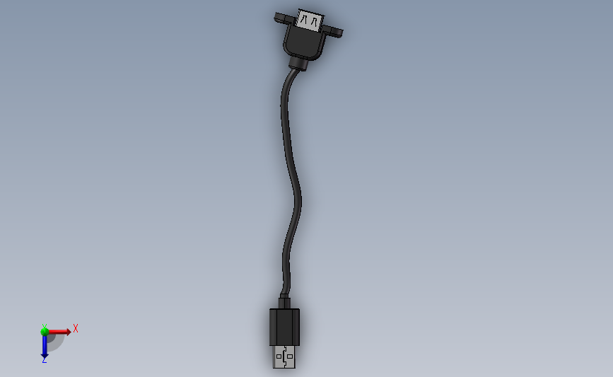USB延长线 俯视图